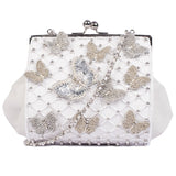 Ruche & Hues Butterfly-Kiss Embellished Minaudière Ivory - Pret A Mode - 4