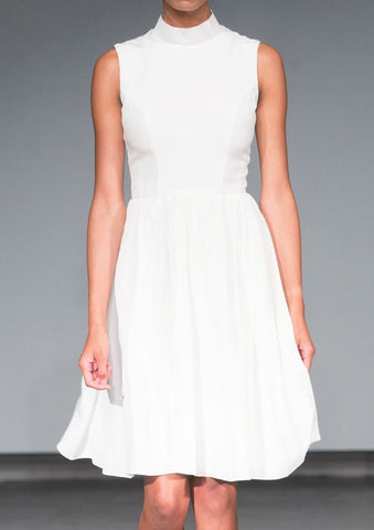 White Fit and Flare Dress