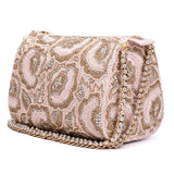 Ruche & Hues Pink Bliss Crystal Slingbag Pink/Gold - Pret A Mode - 1
