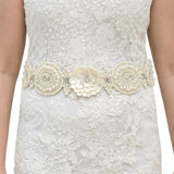Ruche & Hues Medallion Olivia Embellished Belt Ivory - Pret A Mode - 2
