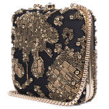 Ruche & Hues Vintage Rust Minaudière Black/Gold - Pret A Mode - 1