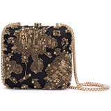 Ruche & Hues Vintage Rust Minaudière Black/Gold - Pret A Mode - 3