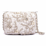 Ruche & Hues Glittery Desire Crystal Slingbag Ivory - Pret A Mode - 4