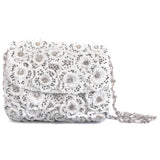 Ruche & Hues Floral Crystals Raffia Baguette White - Pret A Mode - 2