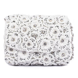 Ruche & Hues Floral Crystals Raffia Baguette White - Pret A Mode - 3